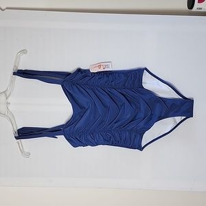 XL Blue One Piece Swimsuit UPF 50